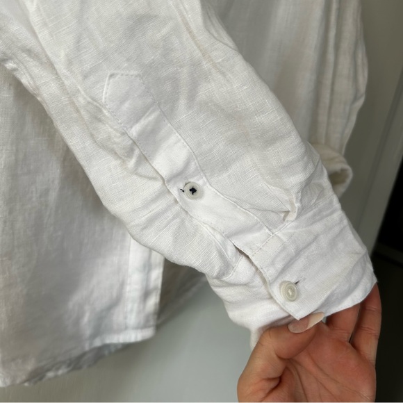 J. Crew White Linen Button Down Shirt - Picture 4 of 6